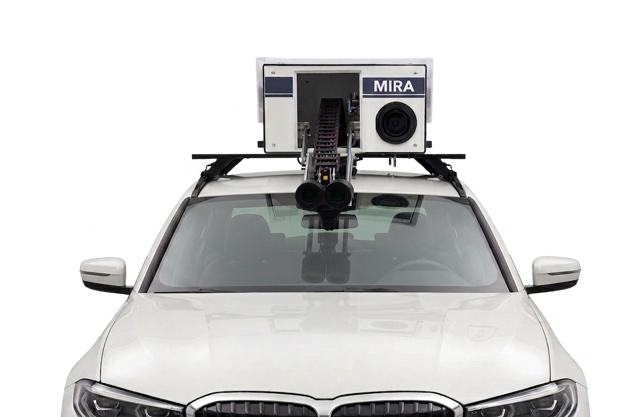 Veicolo attrezzato come laboratorio mobile di fotometria con sistema MIRA.